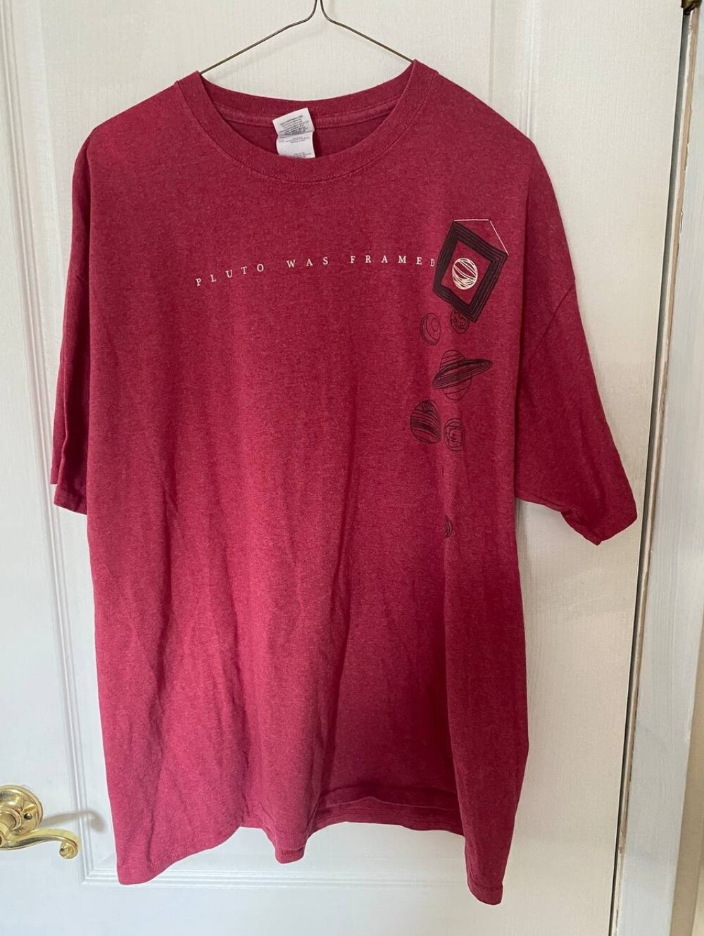 Lowell Observatory Flagstaff, AZ Pluto Was Framed Red Graphic T Shirt Size XL